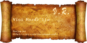 Visi Rozália névjegykártya